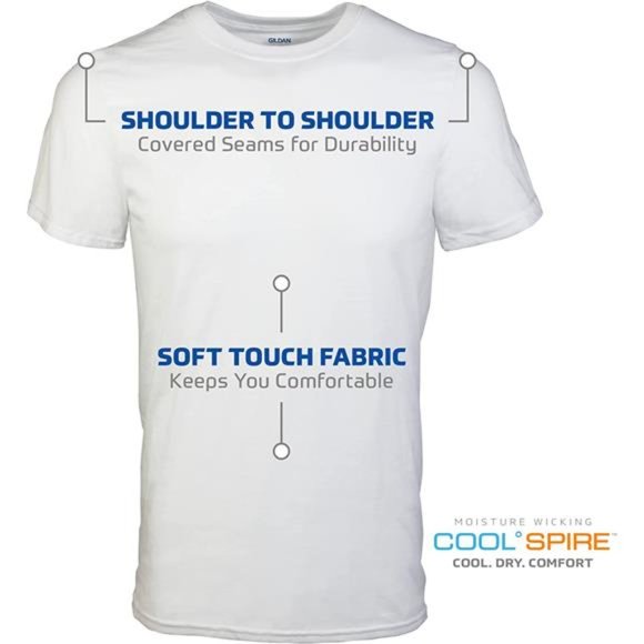 Men's Crew 100% Cotton T-Shirts 6-Pack - Picture 3 of 7